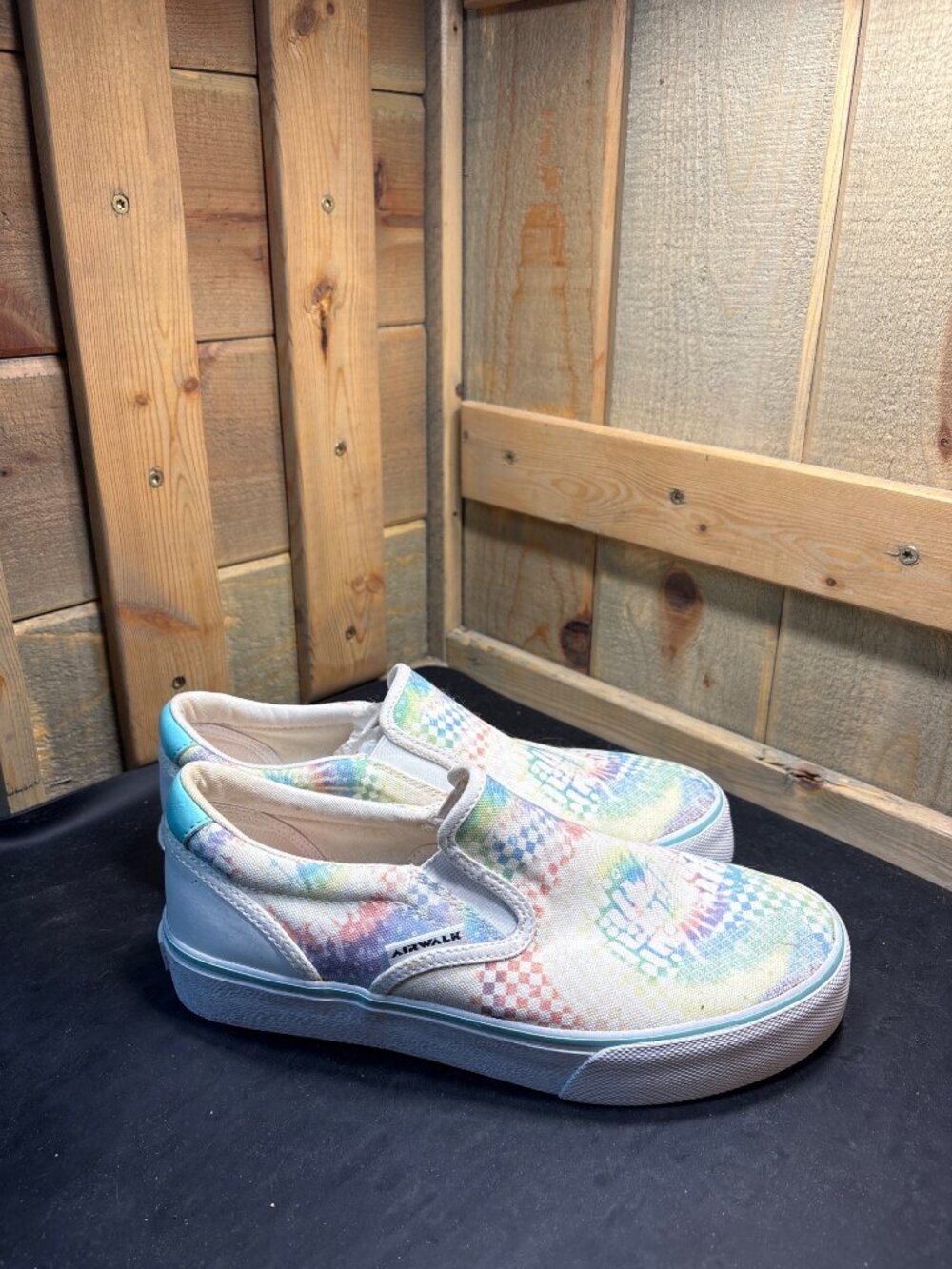Airwalk WARIDE-J Womens Tie Dye Checker Platform Shoes Size US 9 UK 7 EU 40 - Picture 2 of 7